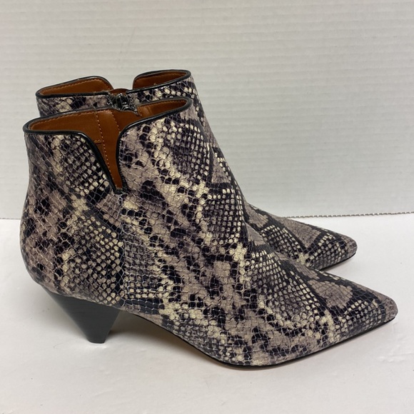 Franco sarto snake skin leather ankle boots size 6.5 - Picture 5 of 7